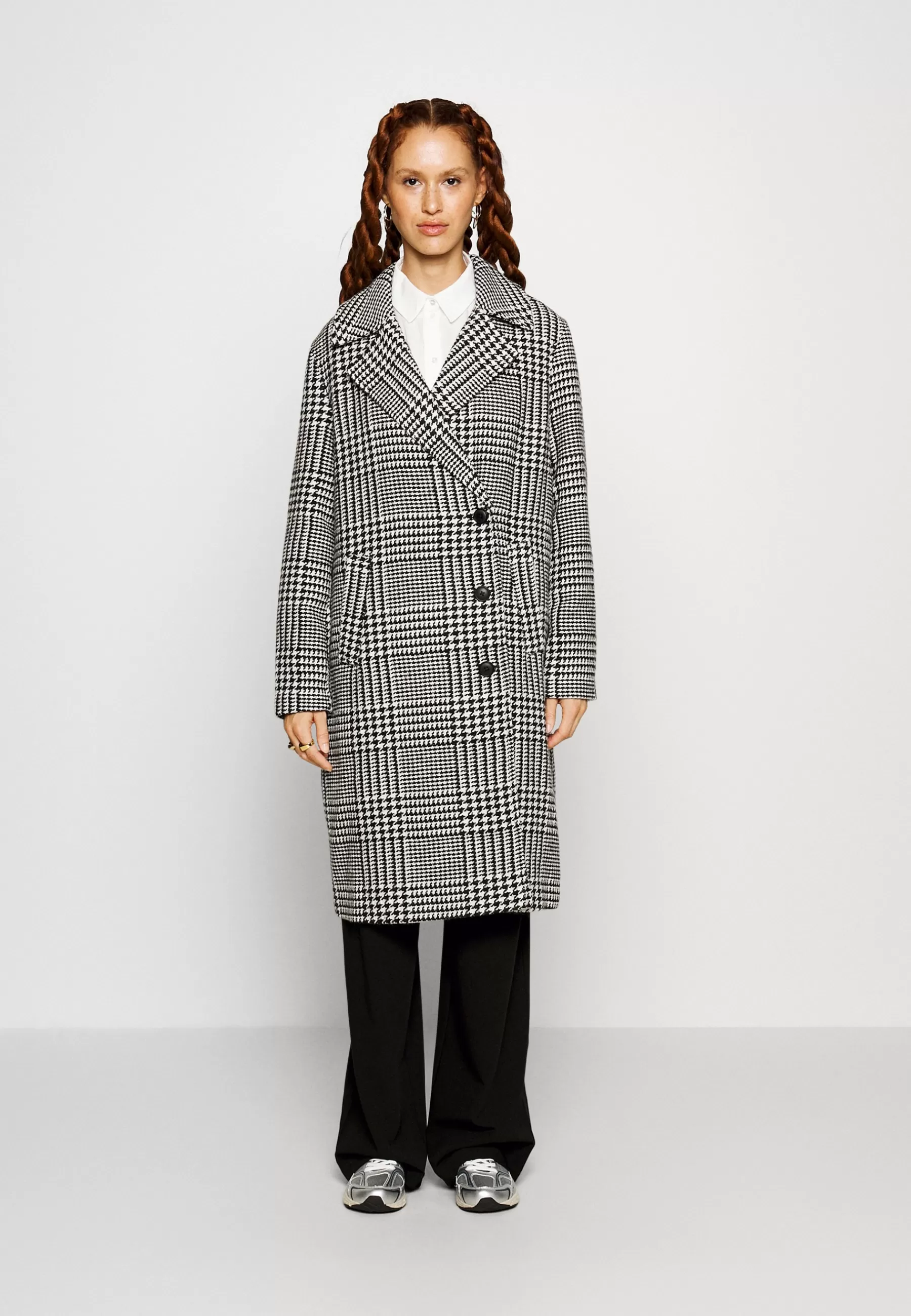 Vero Moda Tall Vmhanna Long Check Coat - Mantel>Dames Wollen Jassen