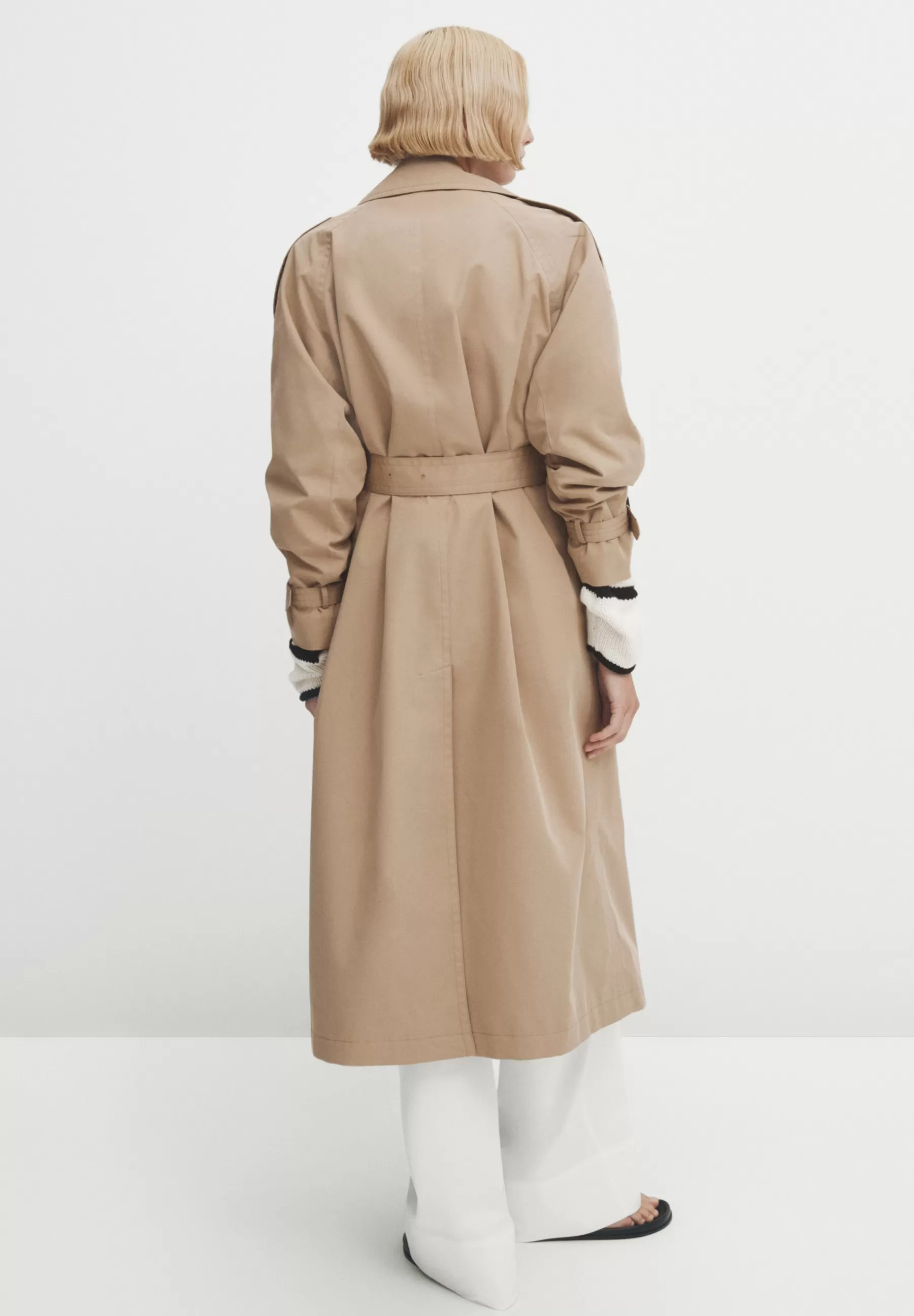 Dames Massimo Dutti Trenchcoats | Volume With Belt - Trenchcoat