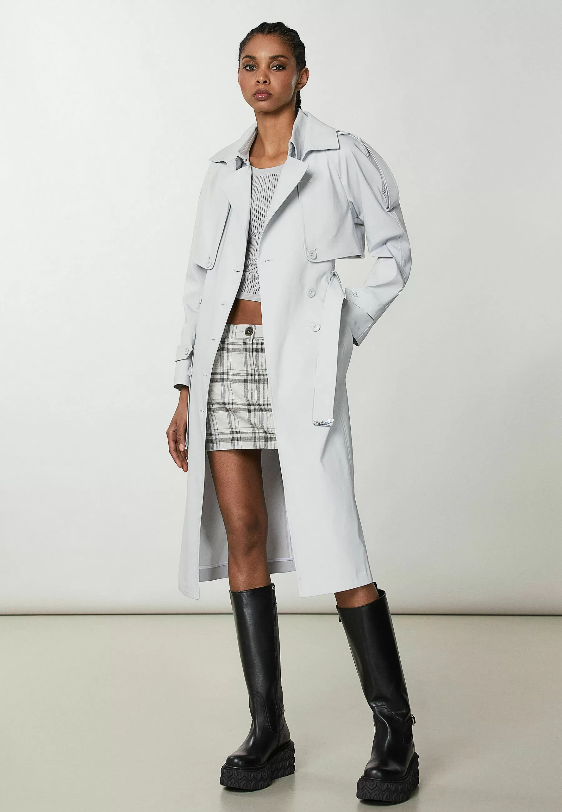 Dames Patrizia Pepe Trenchcoats | Waterproof With Belt - Trenchcoat