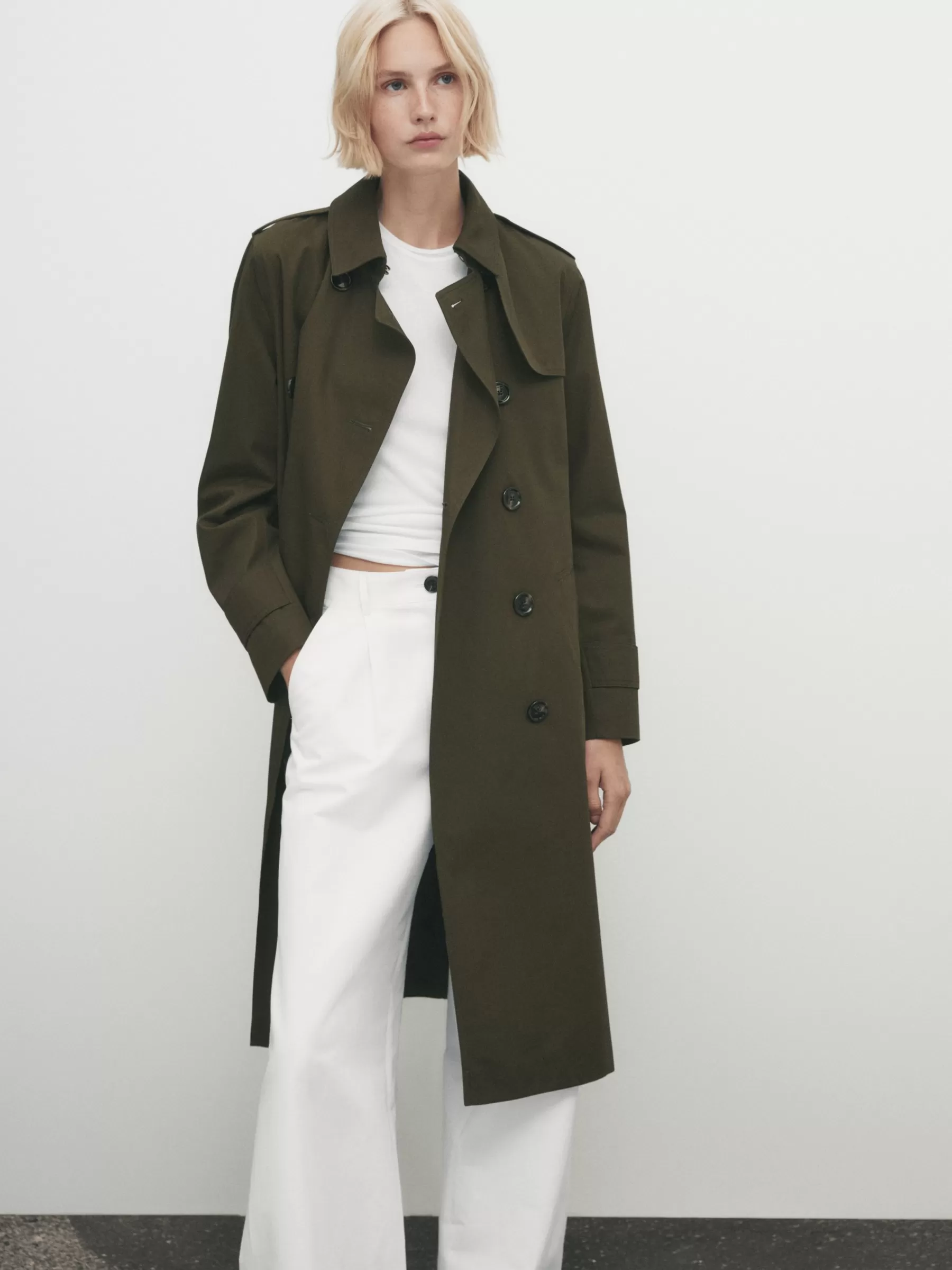 Dames Massimo Dutti Trenchcoats | With Belt - Trenchcoat