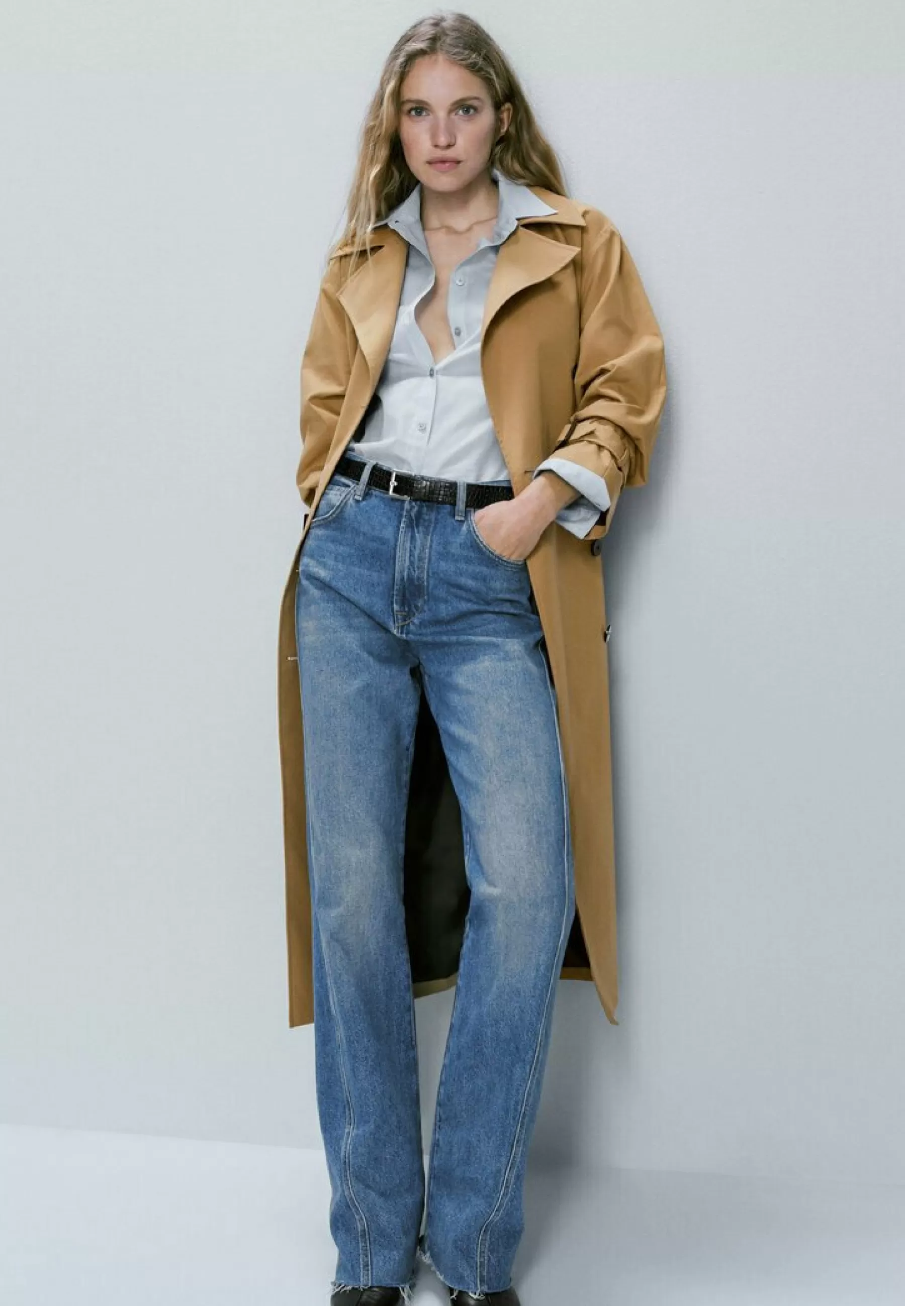 Dames Massimo Dutti Trenchcoats | With Belt - Trenchcoat