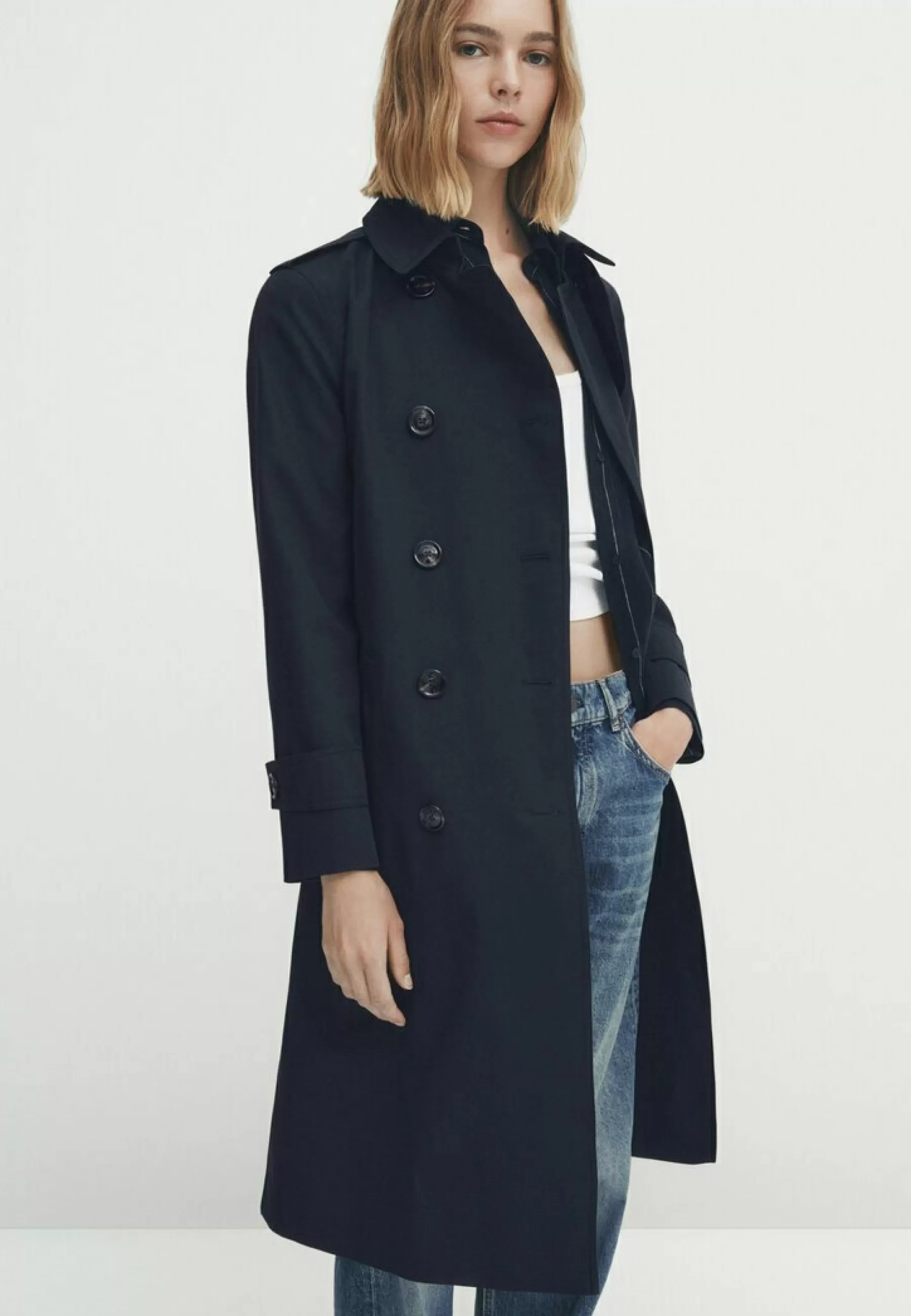 Dames Massimo Dutti Trenchcoats | With Belt - Trenchcoat