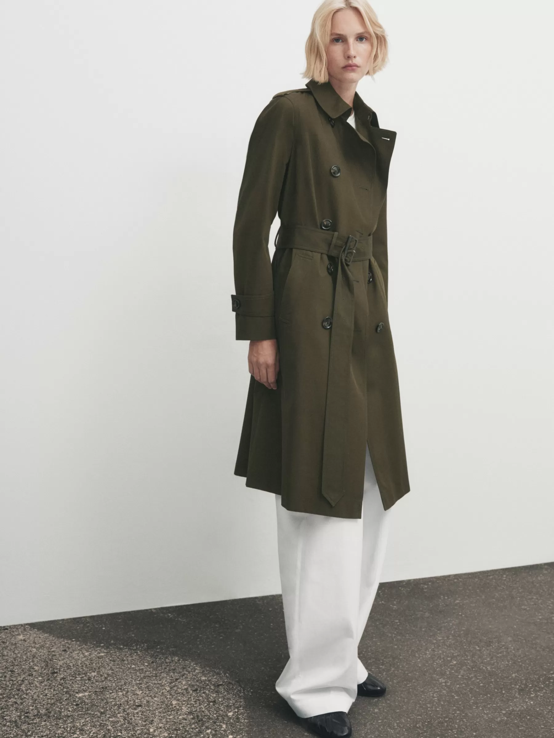 Dames Massimo Dutti Trenchcoats | With Belt - Trenchcoat