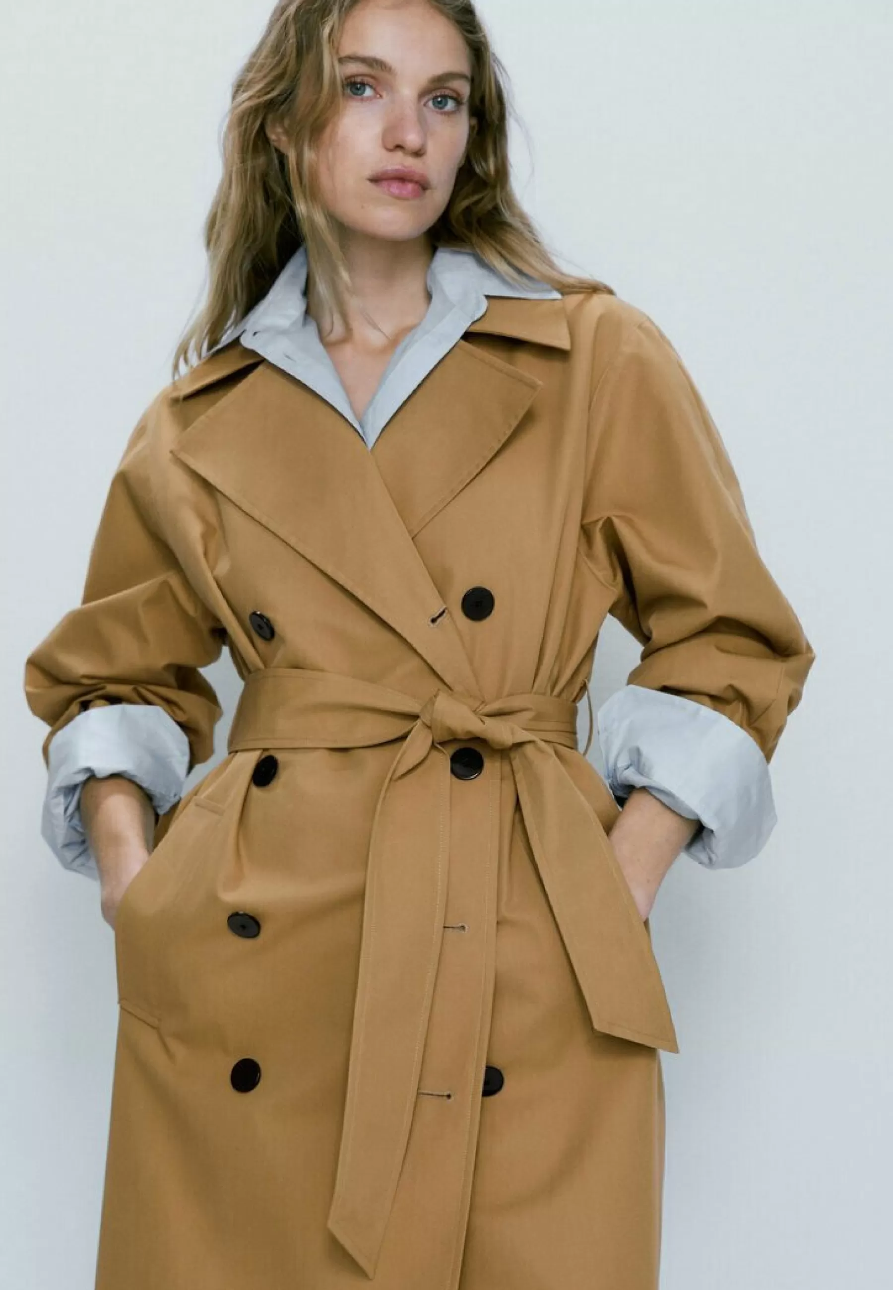 Dames Massimo Dutti Trenchcoats | With Belt - Trenchcoat