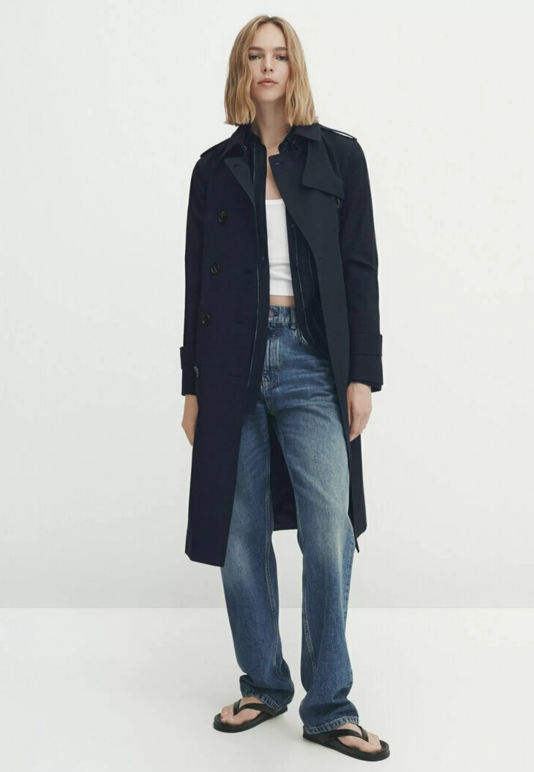 Dames Massimo Dutti Trenchcoats | With Belt - Trenchcoat